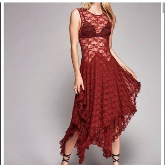 Free People Dresses & Skirts - Free People Wmns Berry French Courtship Maxi Dress